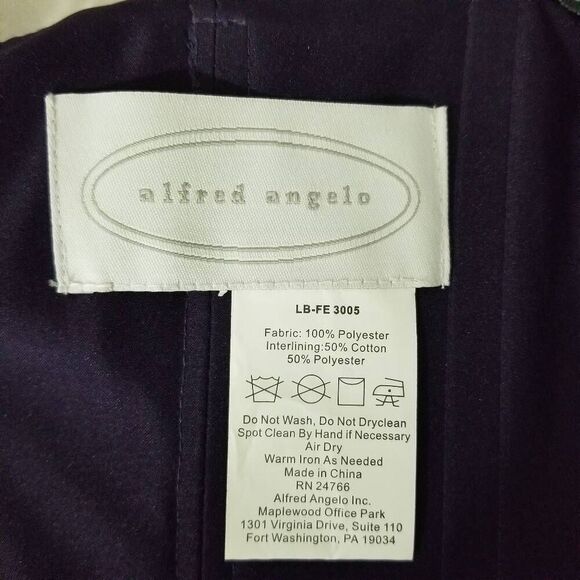 Formal Rhinestone Embellished Bodice  Strapless Purple Satin Long Gown Dress - Picture 10 of 11